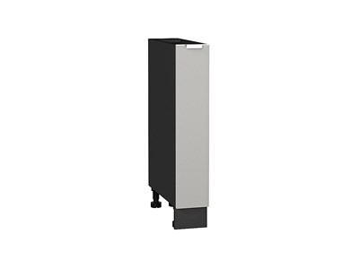 Шкаф нижний бутылочница Фьюжн Graphite, Silky Light Grey, 150 В*Ш*Г 816*150*480, фасад МДФ  Silky Light Grey, корпус  Graphite ms2510VVT_66642