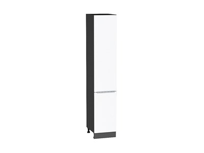 Шкаф пенал с 2-мя дверцами Фьюжн Graphite, Silky White, 2140, 400 В*Ш*Г 2132*400*576, фасад МДФ  Silky White, корпус  Graphite ms2510VVT_52320