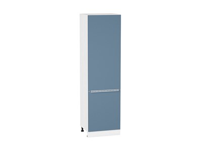 Шкаф пенал с 2-мя дверцами Фьюжн Белый, Silky Blue, 2140, 600 В*Ш*Г 2132*600*576, фасад МДФ  Silky Blue, корпус  Белый ms2510VVT_52345