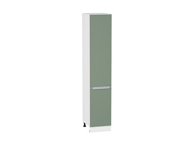 Шкаф пенал с 2-мя дверцами Фьюжн Белый, Silky Mint, 2140, 400 В*Ш*Г 2132*400*576, фасад МДФ  Silky Mint, корпус  Белый ms2510VVT_52323