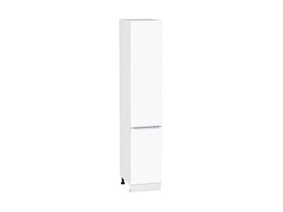 Шкаф пенал с 2-мя дверцами Фьюжн Белый, Silky White, 2140, 400 В*Ш*Г 2132*400*576, фасад МДФ  Silky White, корпус  Белый ms2510VVT_52319