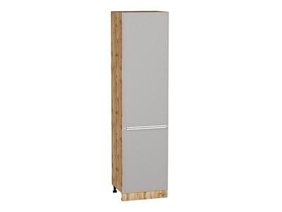 Шкаф пенал с 2-мя дверцами Фьюжн Дуб Вотан, Silky Light Grey, 2340, 600 В*Ш*Г 2336*600*576, фасад МДФ  Silky Light Grey, корпус  Дуб Вотан ms2510VVT_66729