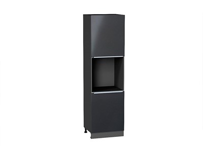 Шкаф пенал с 2-мя дверцами под технику Фьюжн Graphite, Anthracite, 2140 В*Ш*Г 2132*600*576, фасад МДФ  Anthracite, корпус  Graphite ms2510VVT_36970