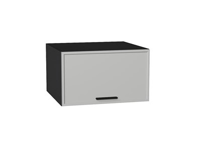 Шкаф верхний горизонтальный глубокий Фрейм Graphite, Grey Silk, 600 В*Ш*Г 358*600*580, фасад МДФ  Grey Silk, корпус  Graphite ms2510VVT_68878