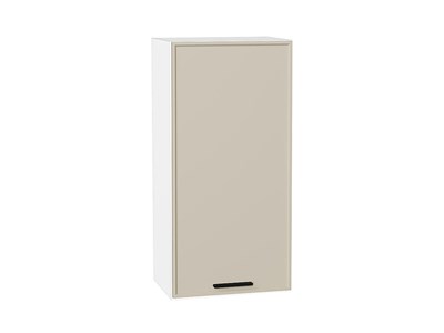 Шкаф верхний с 1-ой дверцей Фрейм Белый, Cream Silk, 920, 450 В*Ш*Г 920*450*324, фасад МДФ  Cream Silk, корпус  Белый ms2510VVT_69806