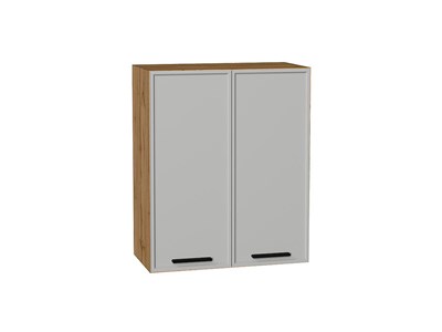 Шкаф верхний с 2-мя дверцами Фрейм Дуб Вотан, Grey Silk, 720, 600 В*Ш*Г 716*600*324, фасад МДФ  Grey Silk, корпус  Дуб Вотан ms2510VVT_68991
