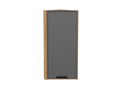 Шкаф верхний торцевой Фрейм Дуб Вотан, Stormy Silk, 920 В*Ш*Г 920*300*310, фасад МДФ  Stormy Silk, корпус  Дуб Вотан ms2510VVT_69032