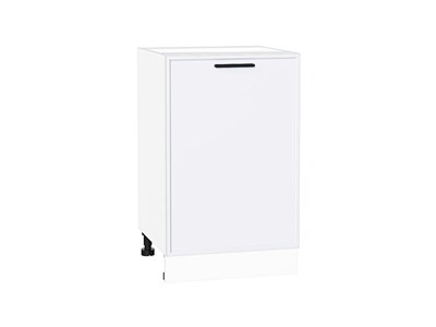 Шкаф нижний с 1-ой дверцей Фрейм Белый, White Silk, 500 В*Ш*Г 816*500*484, фасад МДФ  White Silk, корпус  Белый ms2510VVT_66942