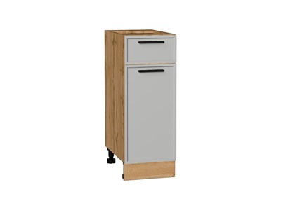 Шкаф нижний с 1-ой дверцей и ящиком Фрейм Дуб Вотан, Grey Silk, 300 В*Ш*Г 816*300*484, фасад МДФ  Grey Silk, корпус  Дуб Вотан ms2510VVT_69075