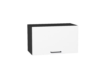 Шкаф верхний горизонтальный Флэт Graphite, White In 2S, 360, 600 В*Ш*Г 358*600*318, фасад ЛДСП  White In 2S, корпус  Graphite ms2510VVT_55634