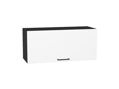 Шкаф верхний горизонтальный Флэт Graphite, White In 2S, 360, 800 В*Ш*Г 358*800*318, фасад ЛДСП  White In 2S, корпус  Graphite ms2510VVT_55635