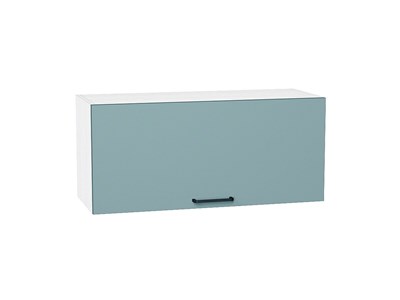 Шкаф верхний горизонтальный Флэт Белый, Grey-green In 2S, 360, 800 В*Ш*Г 358*800*318, фасад ЛДСП  Grey-green In 2S, корпус  Белый ms2510VVT_56881