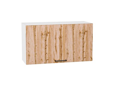 Шкаф верхний горизонтальный Флэт Белый, Wotan Oak 2S, 460, 800 В*Ш*Г 458*800*318, фасад ЛДСП  Wotan Oak 2S, корпус  Белый ms2510VVT_57177
