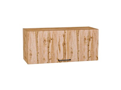 Шкаф верхний горизонтальный Флэт Дуб Вотан, Wotan Oak 2S, 360, 800 В*Ш*Г 358*800*318, фасад ЛДСП  Wotan Oak 2S, корпус  Дуб Вотан ms2510VVT_62388
