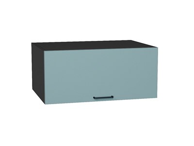 Шкаф верхний горизонтальный глубокий Флэт Graphite, Grey-green In 2S, 800 В*Ш*Г 358*800*574, фасад ЛДСП  Grey-green In 2S, корпус  Graphite ms2510VVT_56876