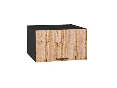 Шкаф верхний горизонтальный глубокий Флэт Graphite, Wotan Oak 2S, 600 В*Ш*Г 358*600*574, фасад ЛДСП  Wotan Oak 2S, корпус  Graphite ms2510VVT_52571