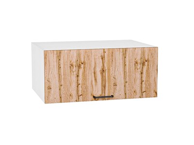 Шкаф верхний горизонтальный глубокий Флэт Белый, Wotan Oak 2S, 800 В*Ш*Г 358*800*574, фасад ЛДСП  Wotan Oak 2S, корпус  Белый ms2510VVT_52560