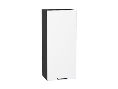 Шкаф верхний с 1-ой дверцей Флэт Graphite, White In 2S, 920, 400 В*Ш*Г 920*400*318, фасад ЛДСП  White In 2S, корпус  Graphite ms2510VVT_55656