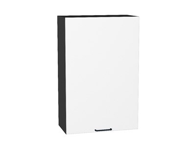 Шкаф верхний с 1-ой дверцей Флэт Graphite, White In 2S, 920, 600 В*Ш*Г 920*600*318, фасад ЛДСП  White In 2S, корпус  Graphite ms2510VVT_55659