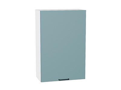 Шкаф верхний с 1-ой дверцей Флэт Белый, Grey-green In 2S, 920, 600 В*Ш*Г 920*600*318, фасад ЛДСП  Grey-green In 2S, корпус  Белый ms2510VVT_56904