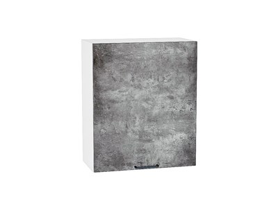 Шкаф верхний с 1-ой дверцей Флэт Белый, Temple Stone 2S, 720, 600 В*Ш*Г 716*600*318, фасад ЛДСП  Temple Stone 2S, корпус  Белый ms2510VVT_52620