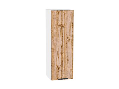 Шкаф верхний с 1-ой дверцей Флэт Белый, Wotan Oak 2S, 920, 300 В*Ш*Г 920*300*318, фасад ЛДСП  Wotan Oak 2S, корпус  Белый ms2510VVT_52601