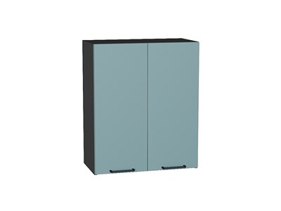 Шкаф верхний с 2-мя дверцами Флэт Graphite, Grey-green In 2S, 720, 600 В*Ш*Г 716*600*318, фасад ЛДСП  Grey-green In 2S, корпус  Graphite ms2510VVT_56920