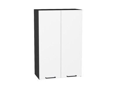 Шкаф верхний с 2-мя дверцами Флэт Graphite, White In 2S, 920, 600 В*Ш*Г 920*600*318, фасад ЛДСП  White In 2S, корпус  Graphite ms2510VVT_55680