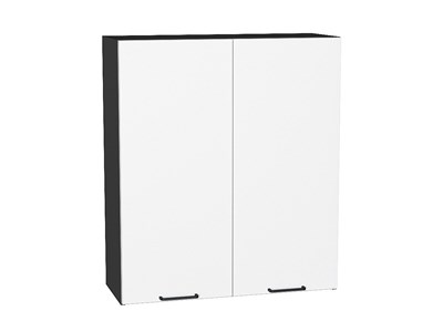 Шкаф верхний с 2-мя дверцами Флэт Graphite, White In 2S, 920, 800 В*Ш*Г 920*800*318, фасад ЛДСП  White In 2S, корпус  Graphite ms2510VVT_55681