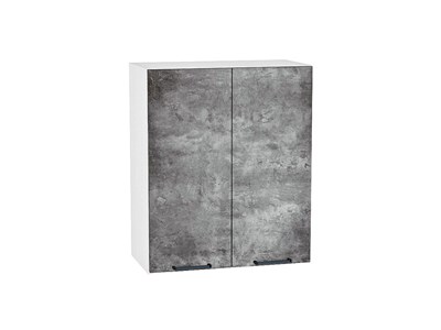 Шкаф верхний с 2-мя дверцами Флэт Белый, Temple Stone 2S, 720, 600 В*Ш*Г 716*600*318, фасад ЛДСП  Temple Stone 2S, корпус  Белый ms2510VVT_52644