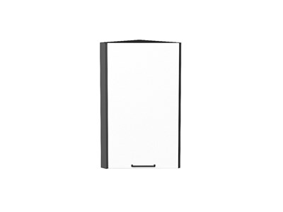 Шкаф верхний торцевой Флэт Graphite, White In 2S, 720 В*Ш*Г 716*300*306, фасад ЛДСП  White In 2S, корпус  Graphite ms2510VVT_55662
