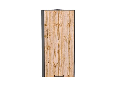 Шкаф верхний торцевой Флэт Graphite, Wotan Oak 2S, 920 В*Ш*Г 920*300*306, фасад ЛДСП  Wotan Oak 2S, корпус  Graphite ms2510VVT_52655