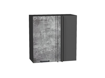 Шкаф верхний прямой угловой Флэт Graphite, Temple Stone 2S, 690 В*Ш*Г 716*690*345, фасад ЛДСП  Temple Stone 2S, корпус  Graphite ms2510VVT_52593