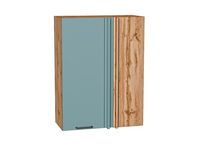 Шкаф верхний прямой угловой Флэт Дуб Вотан, Grey-green In 2S, 920 В*Ш*Г 920*700*345, фасад ЛДСП  Grey-green In 2S, корпус  Дуб Вотан ms2510VVT_62402