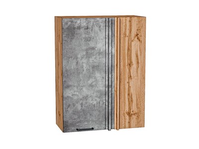 Шкаф верхний прямой угловой Флэт Дуб Вотан, Temple Stone 2S, 920 В*Ш*Г 920*700*345, фасад ЛДСП  Temple Stone 2S, корпус  Дуб Вотан ms2510VVT_62406