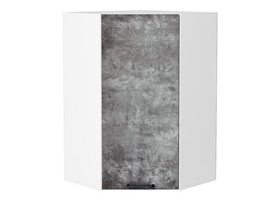 Шкаф верхний угловой Флэт Белый, Temple Stone 2S, 920 В*Ш*Г 920*600*600, фасад ЛДСП  Temple Stone 2S, корпус  Белый ms2510VVT_52665