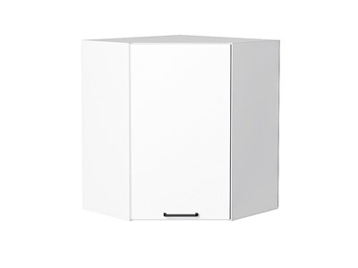 Шкаф верхний угловой Флэт Белый, White In 2S, 720 В*Ш*Г 716*600*600, фасад ЛДСП  White In 2S, корпус  Белый ms2510VVT_55664