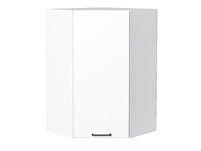 Шкаф верхний угловой Флэт Белый, White In 2S, 920 В*Ш*Г 920*600*600, фасад ЛДСП  White In 2S, корпус  Белый ms2510VVT_55665