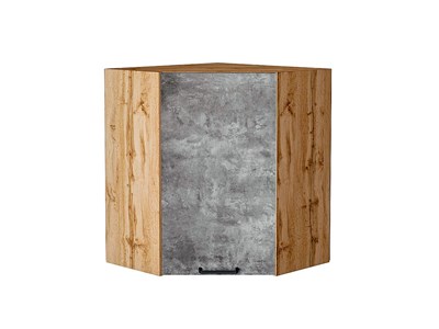 Шкаф верхний угловой Флэт Дуб Вотан, Temple Stone 2S, 720 В*Ш*Г 716*600*600, фасад ЛДСП  Temple Stone 2S, корпус  Дуб Вотан ms2510VVT_62497