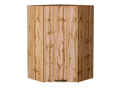 Шкаф верхний угловой Флэт Дуб Вотан, Wotan Oak 2S, 920 В*Ш*Г 920*600*600, фасад ЛДСП  Wotan Oak 2S, корпус  Дуб Вотан ms2510VVT_62496