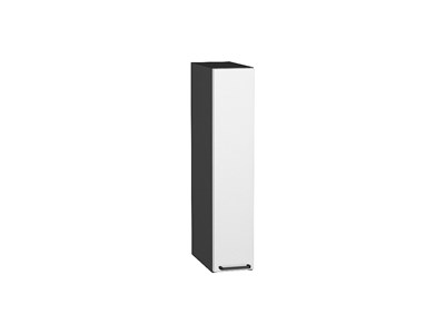 Шкаф верхний бутылочница Флэт Graphite, White In 2S, 150 В*Ш*Г 716*150*318, фасад ЛДСП  White In 2S, корпус  Graphite ms2510VVT_56867