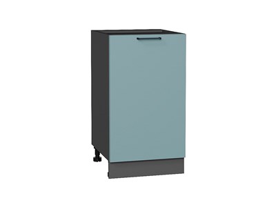 Шкаф нижний с 1-ой дверцей Флэт Graphite, Grey-green In 2S, 450 В*Ш*Г 816*450*478, фасад ЛДСП  Grey-green In 2S, корпус  Graphite ms2510VVT_56947