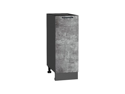 Шкаф нижний с 1-ой дверцей Флэт Graphite, Temple Stone 2S, 300 В*Ш*Г 816*300*478, фасад ЛДСП  Temple Stone 2S, корпус  Graphite ms2510VVT_52707