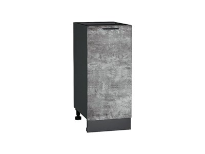 Шкаф нижний с 1-ой дверцей Флэт Graphite, Temple Stone 2S, 350 В*Ш*Г 816*350*478, фасад ЛДСП  Temple Stone 2S, корпус  Graphite ms2510VVT_65191