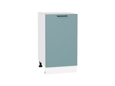 Шкаф нижний с 1-ой дверцей Флэт Белый, Grey-green In 2S, 450 В*Ш*Г 816*450*478, фасад ЛДСП  Grey-green In 2S, корпус  Белый ms2510VVT_56942
