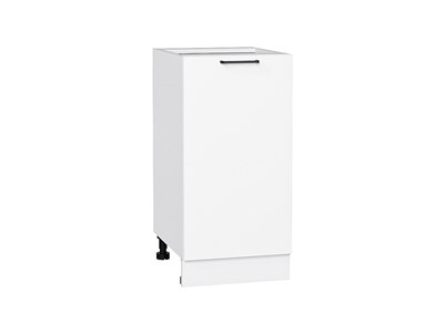 Шкаф нижний с 1-ой дверцей Флэт Белый, White In 2S, 400 В*Ш*Г 816*400*478, фасад ЛДСП  White In 2S, корпус  Белый ms2510VVT_55689