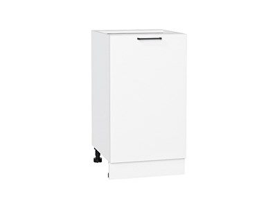 Шкаф нижний с 1-ой дверцей Флэт Белый, White In 2S, 450 В*Ш*Г 816*450*478, фасад ЛДСП  White In 2S, корпус  Белый ms2510VVT_55690