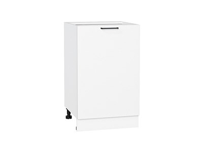 Шкаф нижний с 1-ой дверцей Флэт Белый, White In 2S, 500 В*Ш*Г 816*500*478, фасад ЛДСП  White In 2S, корпус  Белый ms2510VVT_55691