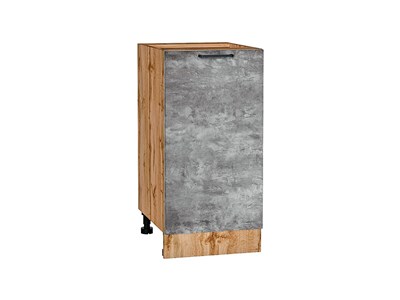 Шкаф нижний с 1-ой дверцей Флэт Дуб Вотан, Temple Stone 2S, 400 В*Ш*Г 816*400*478, фасад ЛДСП  Temple Stone 2S, корпус  Дуб Вотан ms2510VVT_62550