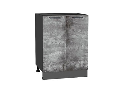 Шкаф нижний с 2-мя дверцами Флэт Graphite, Temple Stone 2S, 600 В*Ш*Г 816*600*478, фасад ЛДСП  Temple Stone 2S, корпус  Graphite ms2510VVT_52726